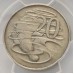 AUSTRALIA 1966 . TWENTY 20 CENTS COIN . VARIETY . WAVY 2